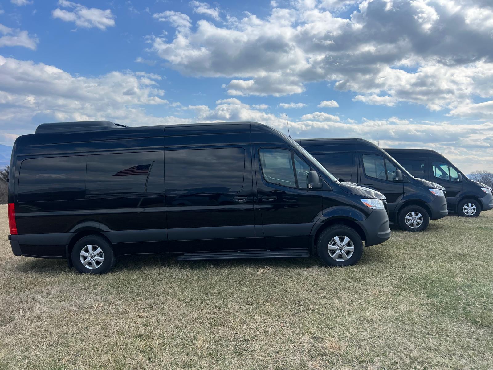 Our all-new Mercedes Sprinter at a Sports events