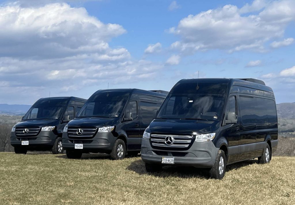 Our Fleet of Luxury Sprinter Vans for Transport anywhere in Virginia