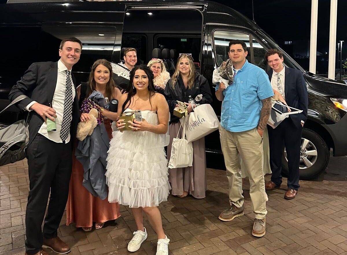 Happy Customers After completing the wedding event transportation