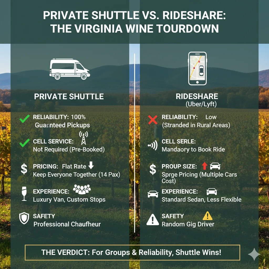 Luxury Mercedes Sprinter shuttle parked at a Virginia vineyard for a private wine tour_png