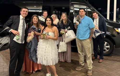 Happy Customers After completing the wedding event transportation